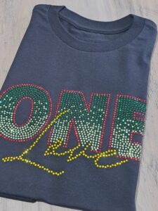 0ne Love Rhinestone Tshirt