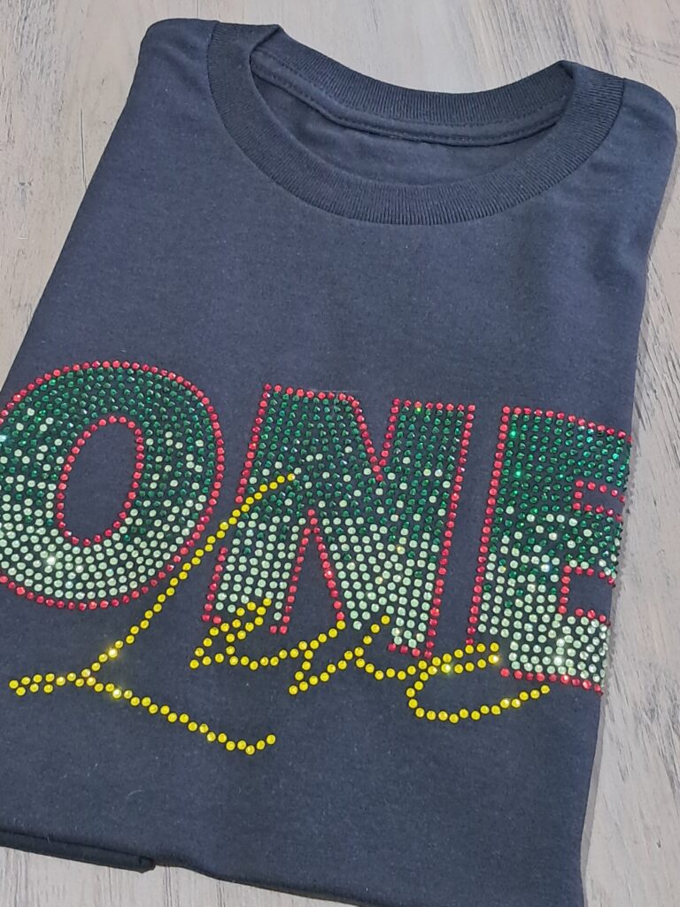 0ne Love Rhinestone Tshirt