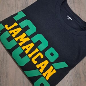 100% jamaican tshirt brick