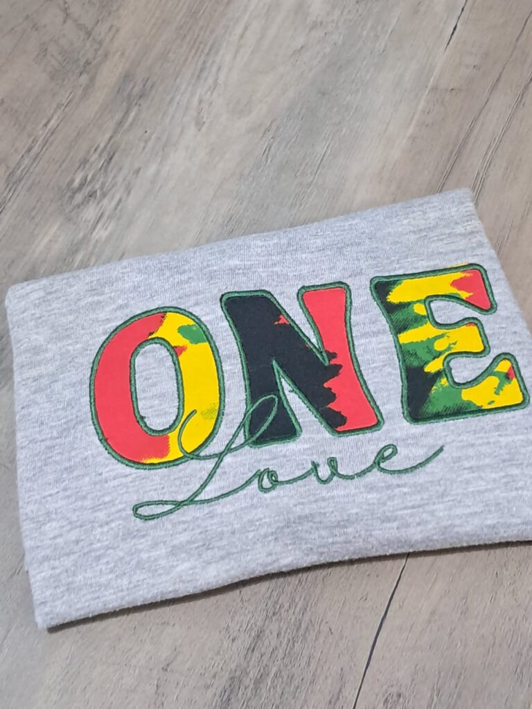 One Love Embroidery Tshirt